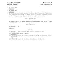 Markov Chain Sampling Homework 4 - Math 564, Fall 2006