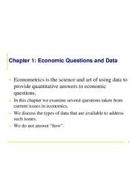 Economic Questions and Data: Analyzing Quantitative Effects in Economics