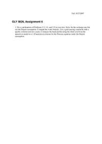 Hydrogel Modeling - Assignment 6 - Fall 2007 | GLY 5826