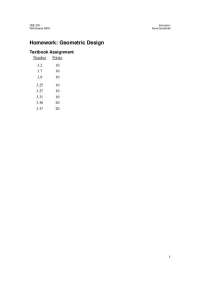 Homework: Geometric Design - Transportation Engineering | CEE 320