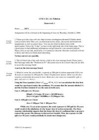 ATM S 212: Air Pollution Homework 1 - Prof. Becky Suess