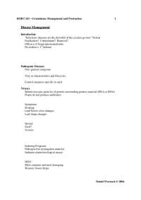 Diseases Management - Greenhouse Management and Production | HORT 341