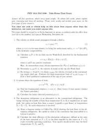 Final Exam with 4 Questions - Thermal Physics | PHY 3513