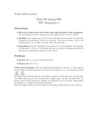 Math 213, Spring 2006 Homework Assignment 4