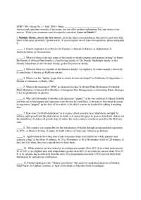Agriculture and Horticulture Quiz