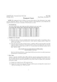 5 Problems on Transport Layer in Communication Network | ECE 438