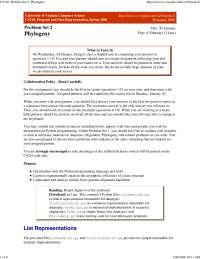 Problem Set 2 Phylogeny - Program and Data Representation | CS 2150 ...
