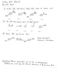 Practice Exam 2 - Organic Chemistry | CHEM 239 - Docsity