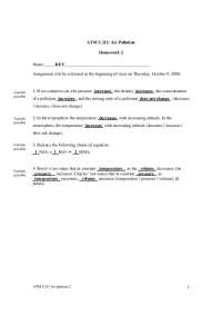 5 Questions on Air Pollution - Practice Assignment 2 | ATM S 212