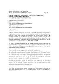 CHEM 550 Final Homework: Atomic Units, MO Diagrams, and H2 Molecule Calculation - Prof. Da