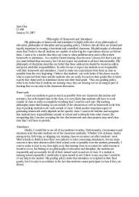 Philosophy of Homework and Attendance - Homework | CI 404