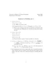 Econ 480: Answers to Problem Set 1, Univ. of Illinois, Spring 2006
