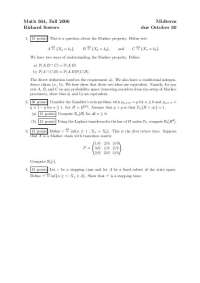 Math 564 Midterm Exam, Fall 2006 by Richard Sowers