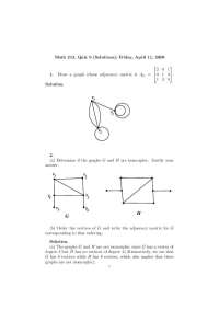 Quiz Solutions for Math 213, Graph Theory - Quiz 9