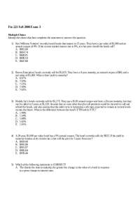 Exam 3 with Answer Key - Corporate Finance | FIN 221