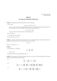 Fall 2008 AE412 Homework: Vector Calculus Problems - Prof. Daniel J. Bodony