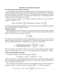 Elasticity of Demand: Percentage Changes and Revenue Impact - Prof. David Lutzer