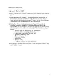 Project Management Assignment 3: Notice to Proceed, Partnering Charter, Job Site Plan - Pr