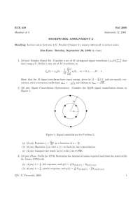 ECE 459 Fall 2000 Homework Assignment 2: Signal Processing and Modulation Theory