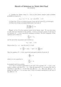 Solutions to Final Exam for Applied Stochastic Processes | MATH 564