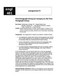 Five Paragraph Essay on the computer Theory - Homework 8 | ENGL 481