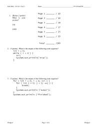 20 Questions on Introduction to Programming - Past Test 3 | CS 1110 ...