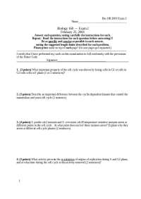 Exam 2 Questions - Cancer Biology 2003 | BIOL 445