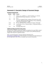 Geometric Design and Pavement Design – Assignment 2 | CEE 320