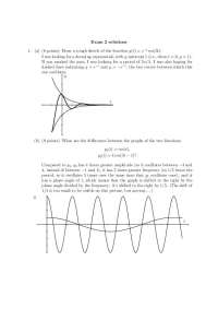 Solutions to Exam Problems: Differential Equations and Mass-Spring Systems