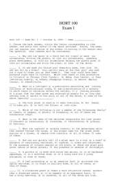 Exam 1 Questions | Introduction to Horticulture | HORT 100
