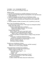 Ecology - The Biome Concepts - Lecture Notes | IB 203
