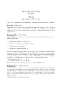 Database Systems Homework 3: Problem Set