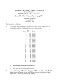 Assignment #3 - Advanced Corporate Finance | FIN 321