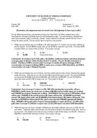 10 MCQs with Answers - Introduction to Insurance | FIN 230