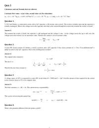 Quiz 3 with Answer Key - Physics 2 | PHY 2054 - Docsity