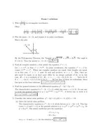 Complex Analysis Exam Solutions