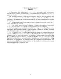 Solutions of Microeconomic Theory - Assignment 1 | ECON 323 - Docsity