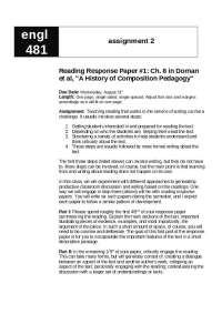 A history of Composition Pedagogy - Computer Theory and Practice | ENGL 481