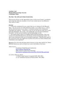 Constitutional Provisions and Powers of High Courts Exercise for LSJ/POL S 367 - Prof. Rac