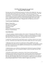 Final Study Guide - Comparative Laws and Courts | POL S 367