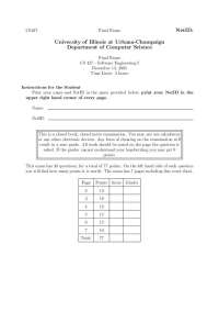 Final Exam Questions - Software Engineering I | CS 427