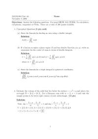 Calculus III - Practice Test 3A with Solutions | MA 242 - Docsity