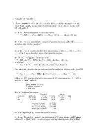 Practice Exam with Solution - Applied Time Series Analysis | ST 730