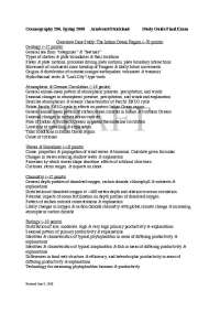 Study Guide for Final Exam - Introduction to Oceanography | OCEAN 200