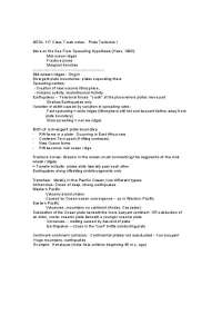 Plate Tectonics I - The Mid-Oceanic Ridges - Class Notes | GEOL 117