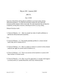 Homework 6 Questions - Mechanics - Autumn 2005 | PHYS 505