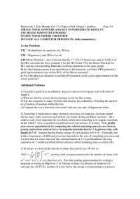 Quantum Mechanics Homework Problems - Prof. David Ginger Jr