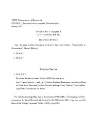 Problem Set 3 Questions - Introduction to Applied Econometrics | ECON 471