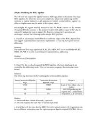 Modifying the Risc Pipeline - Computer System Organization, Exam | CS ...