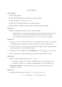 Practice Test 2 Review Notes - Calculus III | MA 242 - Docsity